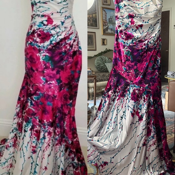 Cache Dresses & Skirts - Cache Pink and White Floral Maxi Dress